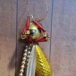 IMÁDKOZÓ SÁSKA GABLONZ DÍSZ - RETRO KARÁCSONYFADÍSZ ÜVEGBŐL !!! fotó