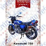 Veterán motoros kirakó - Kawasaki 750 fotó