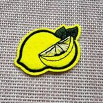Ruhára vasalható folt rávasaló felvarró citrom 65x40 mm fotó