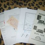 Supraphon NZC 121 - es lemezjátszó használati utasítása + számla + kapcs rajz + garanciajegy fotó