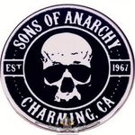 SONS OF ANARCHY - Charming. Ca.. USA import motoros fém jelvény fotó