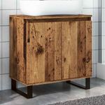 antik fa színű szerelt fa fürdőszobaszekrény 58 x 33 x 60 cm fotó