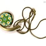 MILLEFIORI OLASZ ÜVEG BERAKÁSSAL JELZETT FÜGGŐ LÁNCCAL X fotó