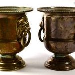 ART DECO EZÜSTÖZÖTT OROSZLÁN FEJ FIGURÁLIS FŰSZERTARTÓ PÁROS X fotó