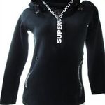 EREDETI SUPERDRY SPORT (S) FEKETE *NAGYON EXTRA* HOSSZÚ UJJÚ NŐI *MINŐSÉGI* KAPUCNIS PULÓVER fotó