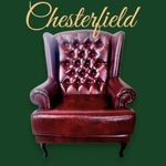 Eredeti Angol chesterfield bőr füles fotel B140 fotó