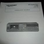 BLAUPUNKT C-1620 HiFi cassette deck szervízkönye fotó