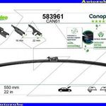 FIAT DUCATO 3 2006.07-2013.12 /250/ Ablaktörlő lapát utas oldal 1db/550mm (CAN61) {V... fotó
