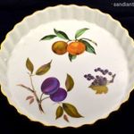 ROYAL WORCESTER PORCELÁN PITESÜTŐ TÁL GYÜMÖLCS MINTÁVAL ! fotó