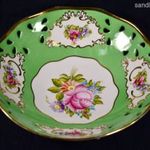 MESESZÉP NEOBAROKK 3 LÁBON ÁLLÓ HOLLÓHÁZI ÁTTÖRT PORCELÁN KÍNÁLÓ ! fotó