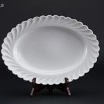 Carlsbad Carl Knoll porcelán sültestál, régi, jelzett, számozott. fotó