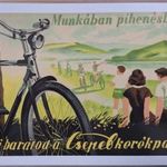 Munkában, pihenésben hű barátod a Csepel kerékpár reklám plakát /Reprint/ 29.5 x 21.5 cm fotó