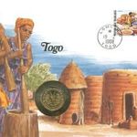 Togo Érmés boríték bélyeggel. fotó