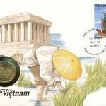 Vietnam Érmés boríték bélyeggel. fotó