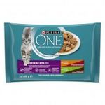 PURINA ONE DIFFICULT APPETITE Csirkével és pulykával nedves macskaeledel 4x85g fotó