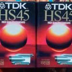2-DB TDK HS45 VHSC VHS C VIDEOKAMERA KAZETTA TDK HS45 VIDEÓ KAZETTA fotó