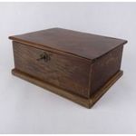 1U737 Antik kulcsos ládika fadoboz leveles láda 25 x 19 x 10.8 cm fotó