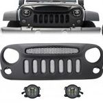 Elülső összeszerelő rács és LED-es lámpák a JEEP Wrangler Rubicon JK (2007-2017) Angry Bird Desig... fotó