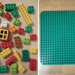 Lego duplo kockacsomag + 24x24 nagy ALAPLAP építőkocka kocka nagy elemek is 2x8 2x6 fotó