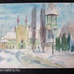 MOSSHAMMER GYÖRGY : festmény BUDAPEST VIDÁMPARK 1953 SZŐNYI TANITVÁNY MAGYAR NEMZETI GALÉRIA fotó