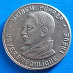1934 Adolf Hitler Westfalen - Süd Náci Emlékérme 36mm Másolat No.228 fotó