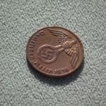 Németország, horogkeresztes birodalmi 1 Pfennig (Reichspfennig), 1938 F fotó