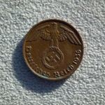 Németország, horogkeresztes birodalmi 1 Pfennig (Reichspfennig), 1936 F, RITKA fotó