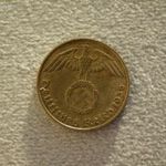 Németország, horogkeresztes birodalmi 5 Pfennig (Reichspfennig), 1938 A fotó