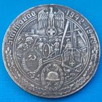 1942 - 1943 Sztálingrád 50mm Náci Birodalmi Emlékérme Másolat No.539 fotó