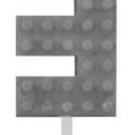 Építőkocka 3-as Grey Blocks tortagyertya, számgyertya fotó