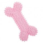 Gumicsont kutyajáték 15 cm - Rózsaszín fotó