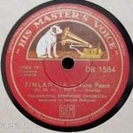 HIS MASTERS VOICE ANGOL GRAMOFON NAGYLEMEZ SIBELIUS 30CM fotó