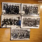 1933. 5 db jó fénykép képeslap méretben. Laktanya körlet belső puskák fotó