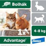 Advantage rácsepegtető oldat nagytestű macskáknak és nyulaknak A.U.V. (4x0, 8 ml)-ból bontott 1 db fotó