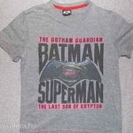 Batman Superman ellen pamut póló 7-8 évesre fotó