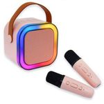 Karaoke szett - Bluetooth hangfal 2 db vezeték nélküli mikrofonnal (K12) fotó