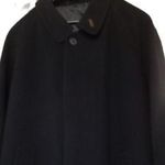 Elegáns gyapjú/cashmere/kasmír, fekete, nagyméretű, 50-es férfi hosszú kabát fotó