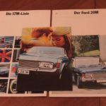 Ford Taunus P7 17M 20M 3 db eredeti gyári prospektusa. Ötvenéves prospektus szett 653 fotó