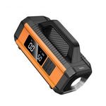 HOCO powerbank 10000 mAh autós vészindítóval, kompresszorraland led light 18W QS4 orange-black fotó