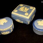 WEDGWOOD 3 DB GYÖNYÖRŰ PORCELÁN BONBONIER - DOBOZ EGYBEN X fotó