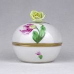1U412 Kisméretű Kitty mintás rózsás Herendi porcelán bonbonier 7.5 cm fotó