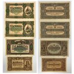 4db 100/20/10 korona 1920-1923. pénz papírpénz régi pénz 1FT NMÁ fotó