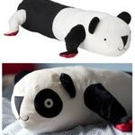 ikea panda maci plüss hengerpárna párna nagyméretű 75 cm fotó