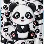 OTT61 - Panda mintás egyoldalas frottír törölköző, fürdőlepedő 70x140cm fotó