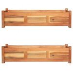 2 db akácfa kerti magaságyás 100 x 30 x 25 cm fotó