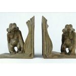 1G700 Bedő art deco kerámia majmos könyvtámasz pár 1930-as évekből fotó