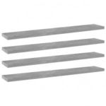 4 db betonszürke szerelt fa könyvespolc 60 x 10 x 1, 5 cm fotó