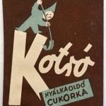 Régi zacskó: Kotró nyálkaoldó cukorka. fotó