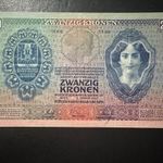 20 korona 1907. VF+!! Réznyomás, tökéletesen érezhető!! GYÖNYÖRŰ!! RITKA!! fotó