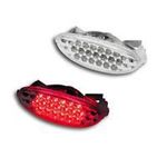 1 készlet (bal, jobb) LED hátsó ködlámpa Peugeot 206, átlátszó/króm fotó